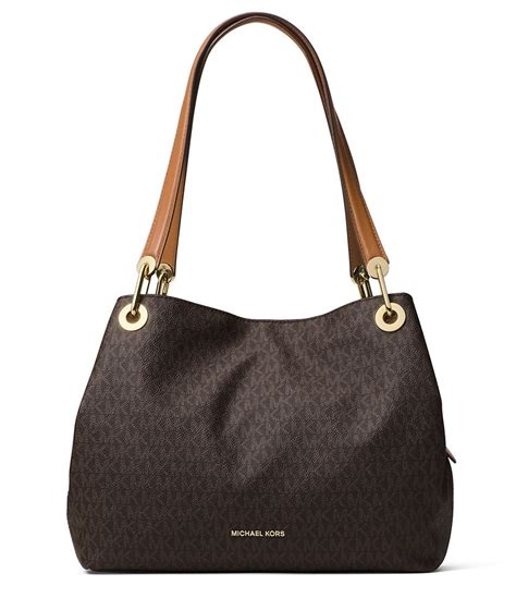 michael kors raven signature large shoulder tote|Michael Kors raven shoulder bag.